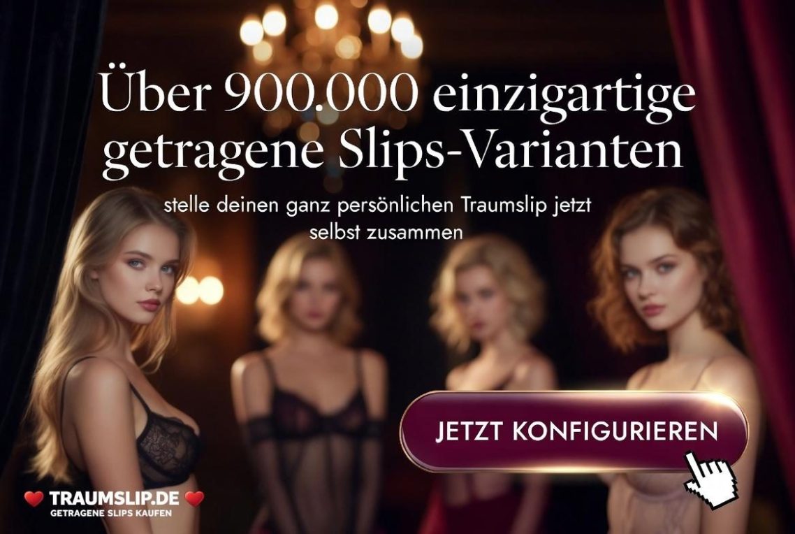 Jetzt dein persönliches extra feuchtes Höschen bei Traumslip.de konfigurieren Über 900.000 einzigartige getragene Slips & extra feuchte Höschen von echten Frauen bei Traumslip.de – individuell für dich getragen